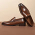 Elegant Genuine Leather Slip-On Oxford Loafers for Men - Formal and Casual Dress Shoes for Office & Career with Pointed Toe Design